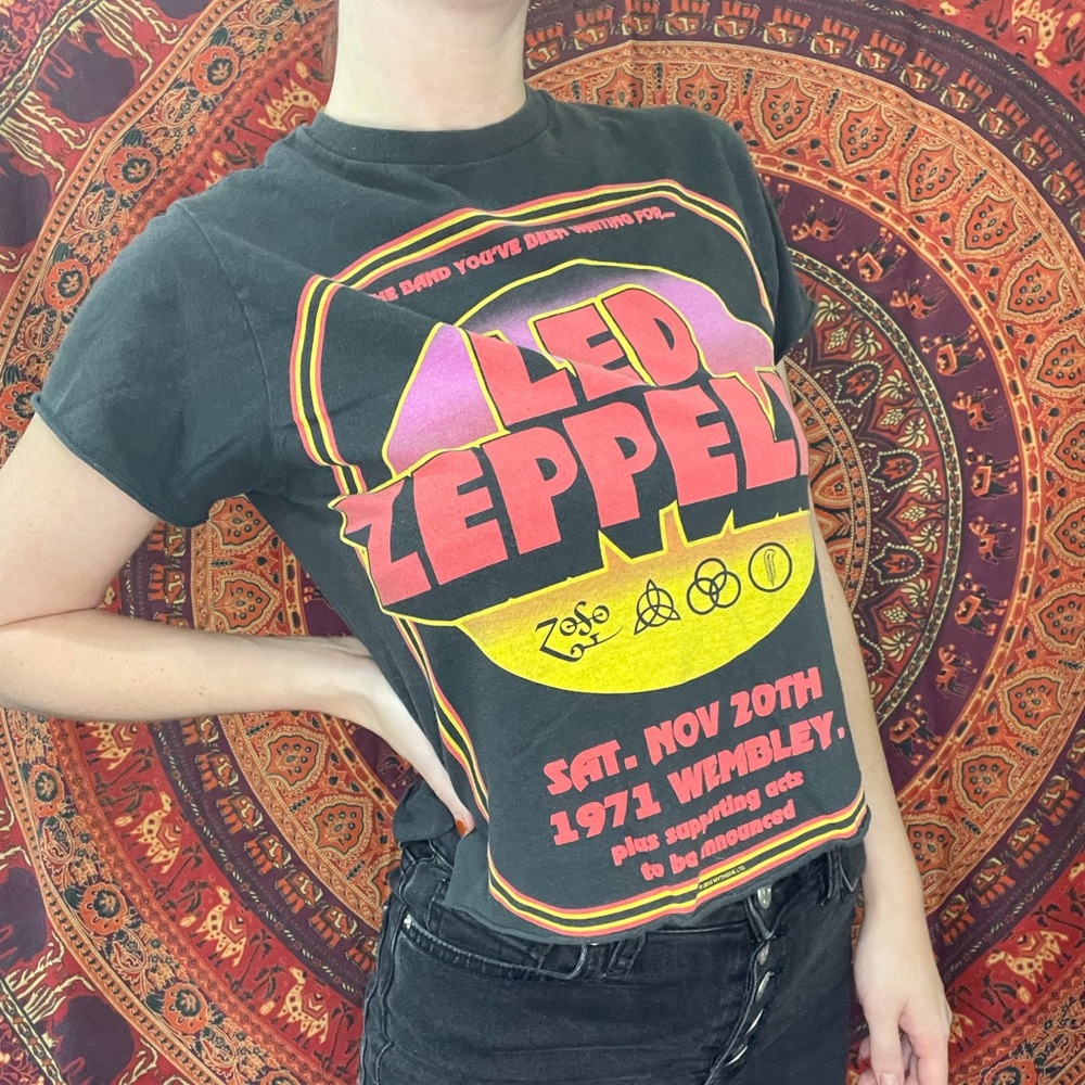 cropped led zeppelin tee
